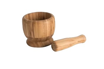 Mortier et pilon en bambou