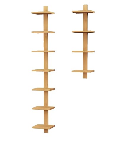 Etagère avec patère en bambou